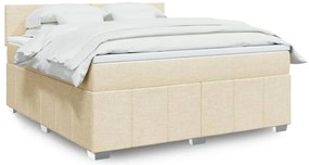 Cama com molas/colchão 180x200 cm tecido cor creme