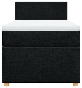 Cama box spring com colchão solteiro tecido preto