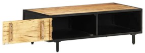 Mesa de centro 105x50x35 cm madeira de mangueira áspera