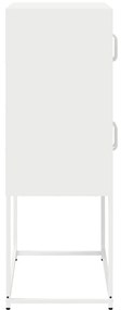 Aparador alto 68x39x107 cm aço branco