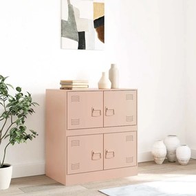 Aparador 67x39x73 cm aço rosa