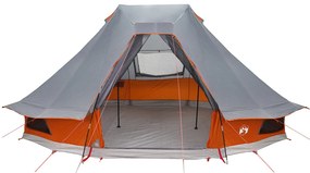 Tenda Familiar Tipi Cinza e Laranja para 6 Pessoas Impermeável