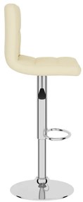 Banco de bar tecido cor creme