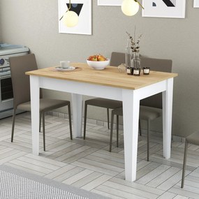 Mesa de Cozinha Kiev – Branco Carvalho – 110x75x72 cm