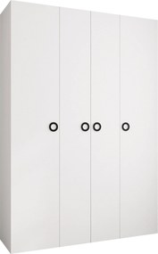 Roupeiro Hartford 554, Preto, Branco, 246x170x42cm, 140.5 kg, Portas para roupeiro: Com dobradiças