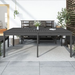 Mesa de jardim 203,5x100x76 cm madeira de pinho maciça cinzento