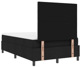 Cama Box com Colchão Preta Pequeno Casal Tecido