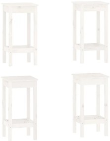 5 pcs conjunto de bar pinho maciço branco