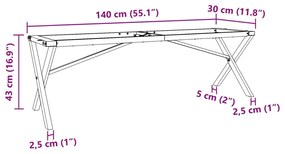 Pernas para mesa de centro estrutura em X aço