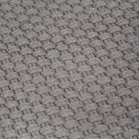 Tapete retangular 80x160 cm algodão cinza