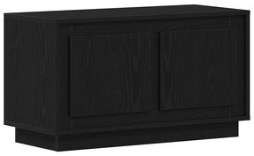 Armário de TV vidaXL Preto Carvalho 80x35x45 cm Madeira Engenharia