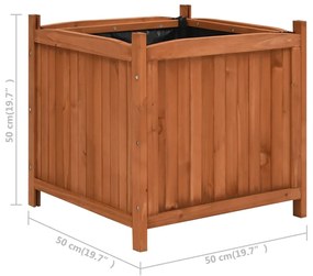Vasos/floreiras 2 pcs 50x50x50 cm madeira de abeto