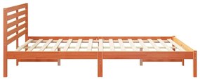 Estrutura da Cama com cabeceira Castanho-mel 160 x 210 cm
