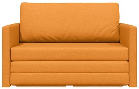 Sofá Cama de Chão 2-em-1 Amarelo Escuro 124x71x78 cm Tecido