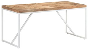 vidaXL Mesa de jantar 160x70x76 cm madeira acácia maciça e mangueira