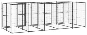 Canil de exterior 12,1 m² aço