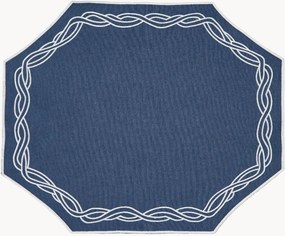 Individual de mesa octogonal com bordado Corda