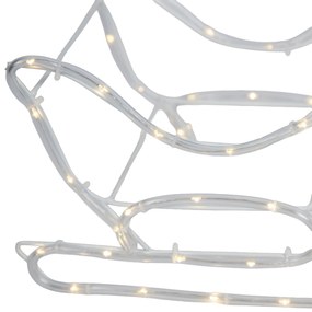 Candeeiro de pé de Natal Rena com Trenó 116cm Incl. LED com Temporizador IP44 - Sori
