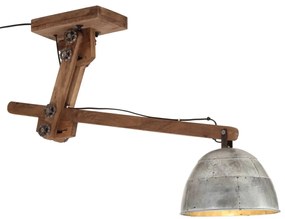 Candeeiro de teto 25 W 105x30x65-108 cm E27 prateado vintage