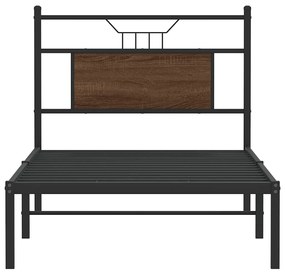 Estrutura cama s/ colchão derivados madeira carvalho castanho