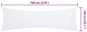 Rede de camuflagem com saco de arrumação 706x140 cm branco