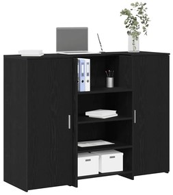 vidaXL Balcão de recepção 135x50x103,5 cm madeira carvalho preto