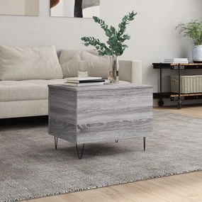 vidaXL Mesa de centro 60x44,5x45 cm derivados de madeira cinza sonoma