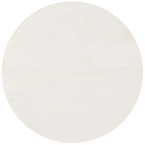 Tampo de mesa pinho maciço Ø40x2,5 cm branco