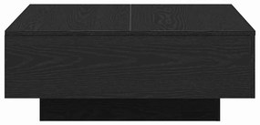 Mesa de Centro vidaXL Preta em Carvalho 80x80x31 cm em Madeira Revesti