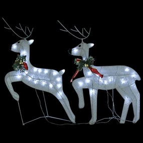 Renas de Natal 2 pcs 40 LEDs branco