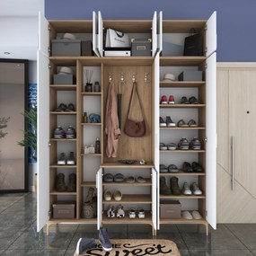 Hall Stand EA128 – Nogueira Branca – 180x240x37,5 cm