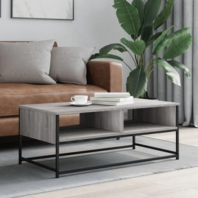 vidaXL Mesa de centro 100x51x40cm derivados de madeira cinzento sonoma