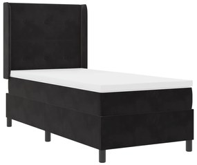 Cama Box com Colchão vidaXL Preta 90x190 cm Veludo