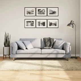 Tapete shaggy de pelo alto 140x200 cm dourado