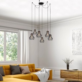 Chandelier Tortum – Preto – 140 cm