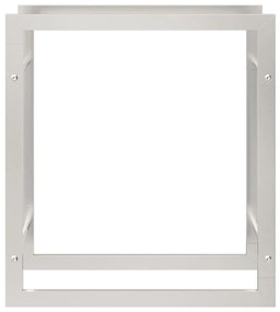 Suporte para lenha 80x28x86 cm aço inoxidável