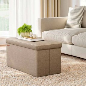 Banco com espaço de arrumação 38 x 76 x 38 cm Castanho