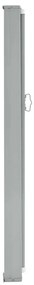 Toldo lateral retrátil para pátio 160x300 cm cinzento