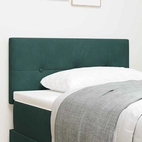 Cabeceira vidaXL Almofadada Verde Escuro 80 cm Veludo