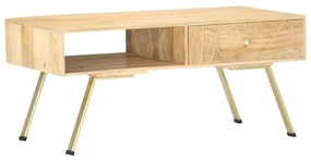 Mesa de centro 95x50x42 cm madeira de mangueira maciça