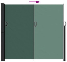 Toldo lateral retrátil 180x300 cm verde-escuro