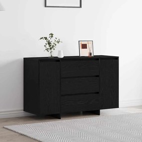 vidaXL Sideboard Preto Carvalho 120x41x75 cm Madeira de Engenharia