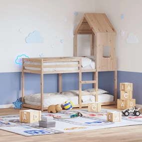 vidaXL Telhado de cama infantil 60x99x139,5 cm madeira de pinho maciça