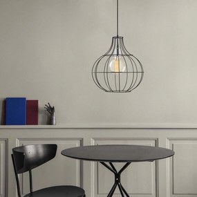 Chandelier Tel – Preto – 40 cm de diâmetro, 141 cm de altura