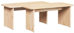Mesa de centro 2 pcs Natural 100 x 69 x 35.5 cm