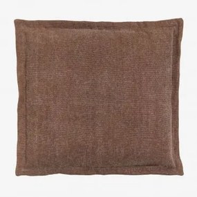 Almofada Quadrada De Algodão (60x60 Cm) Karzem Castanho Moka - Sklum
