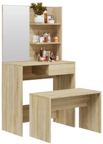 Conjunto toucador 74,5x40x141 cm cor carvalho sonoma