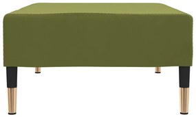 Apoio de pés 78x56x32 cm veludo verde-claro
