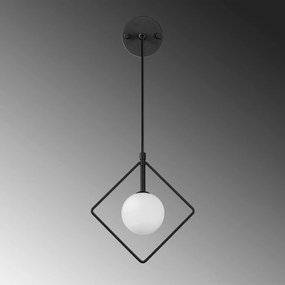 Candeeiro de Parede Geometri – Preto e Branco – 24 x 15 cm