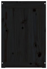 Caixa para roupa 44x44x66 cm madeira de pinho maciça preto